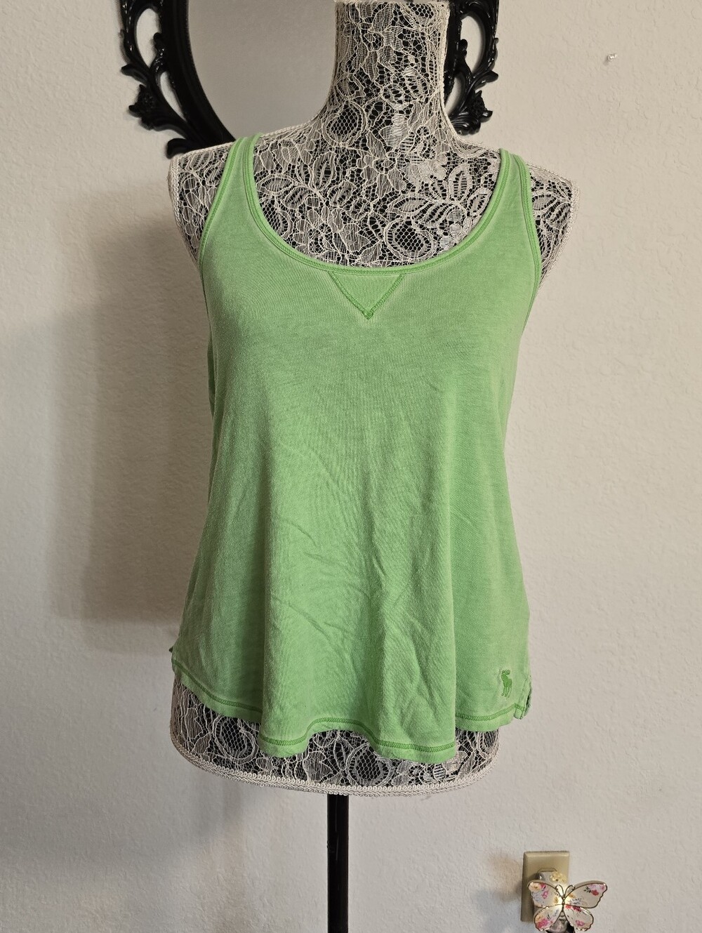 Retro Abercrombie & Fitch Green Tank Top